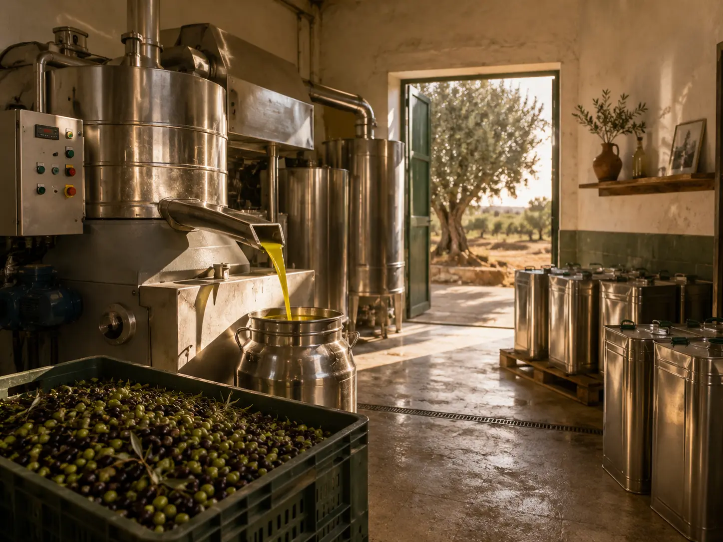 Le moulin à huile du domaine Zaytouna, construit en 2004 au milieu des oliveraies